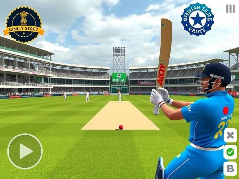 Indian VR Cricket Elite multiplayer match screen