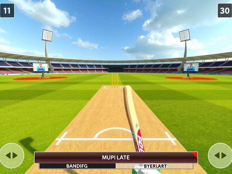 Indian VR Cricket Elite stadium view showing fielding positions
